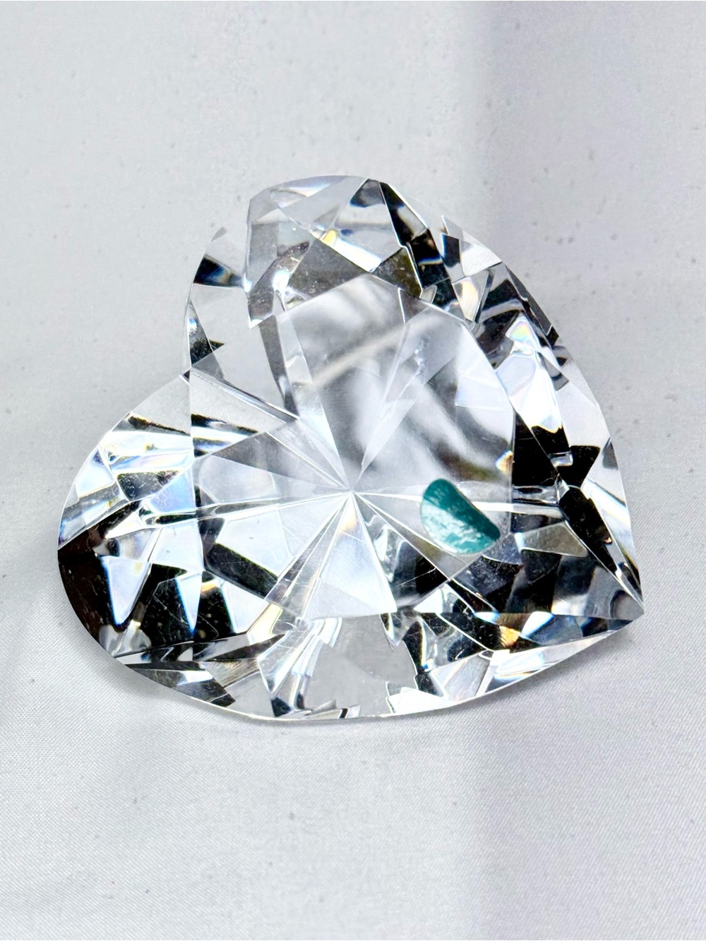 TIFFANY & CO Vintage Diamond-Cut Crystal Paperweight